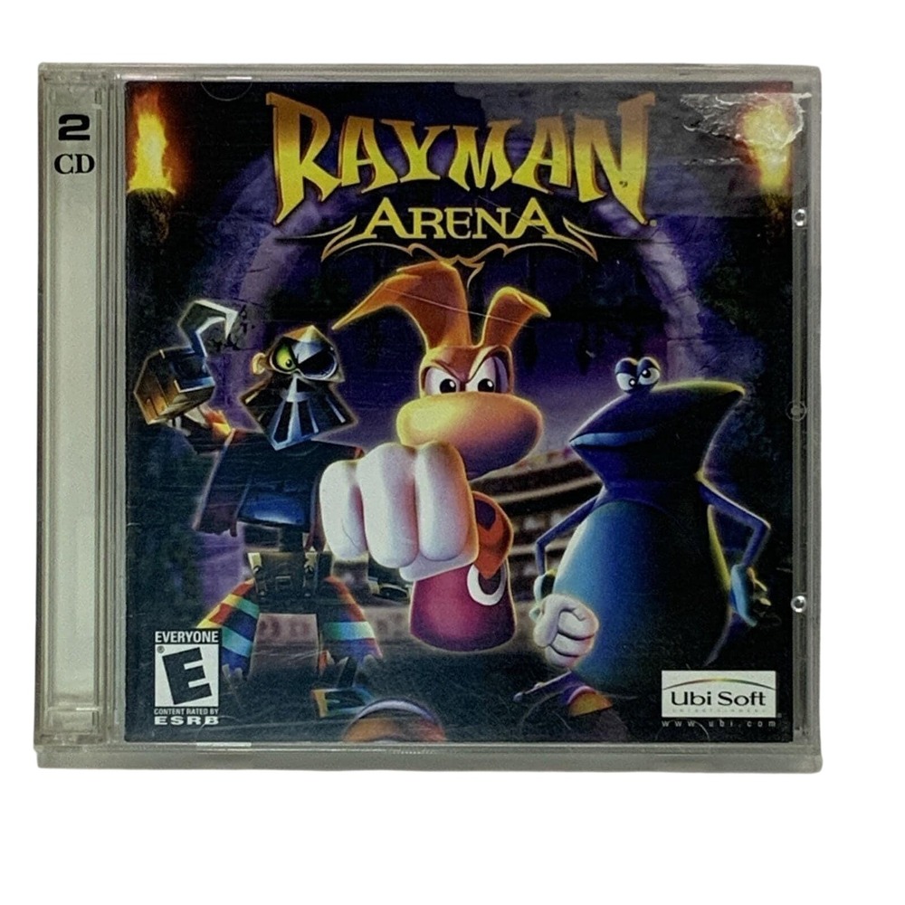 Vintage Ubi Soft Rayman Arena 650393-BCK PC CD-ROM Multi-Color 2-Disc Set